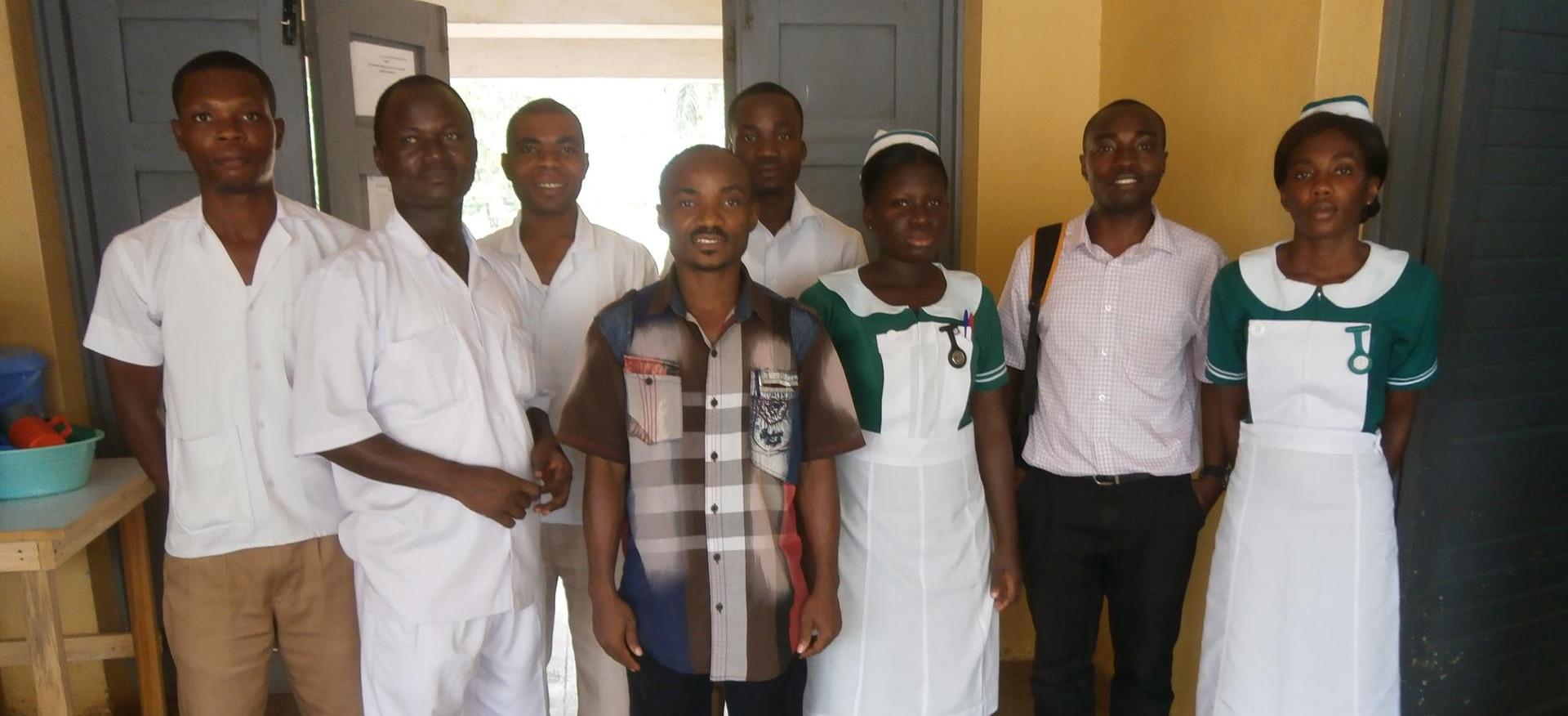 Healthcare workers in Ghana